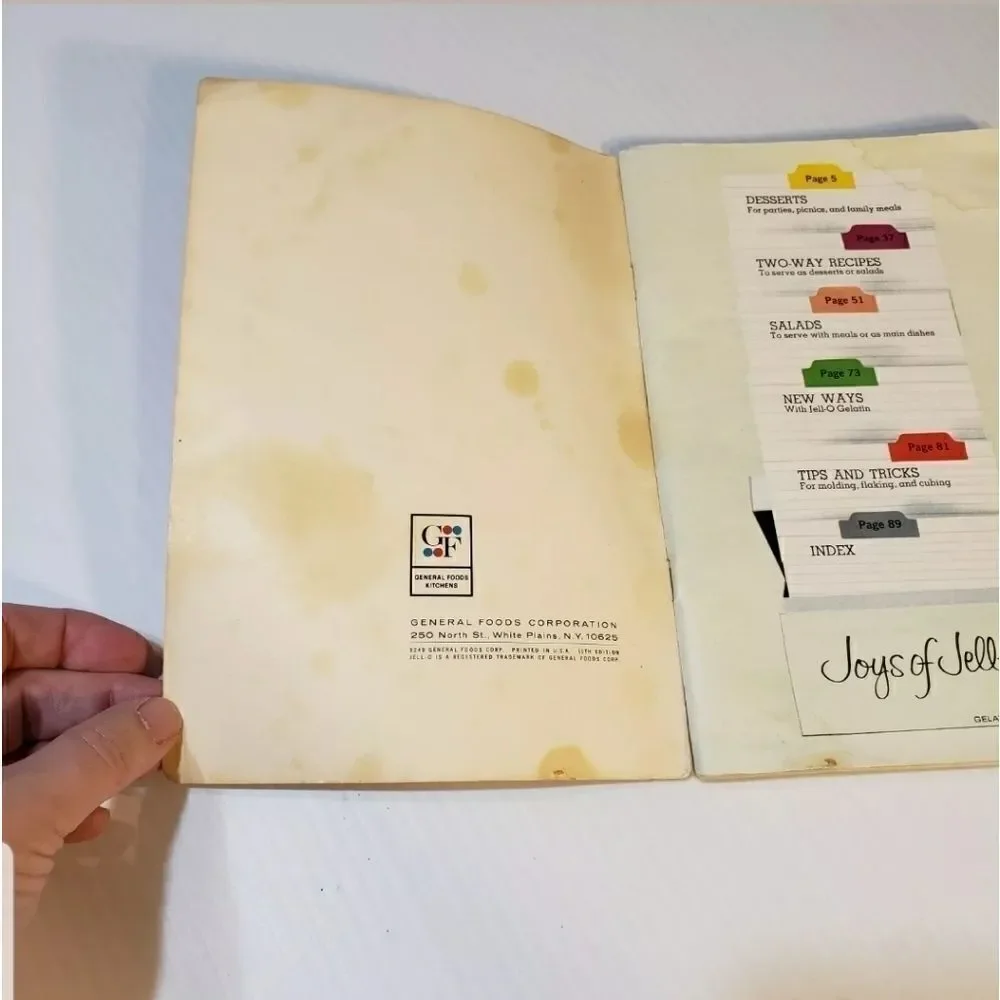 Vintage Joys of Jello Gelatin Cookbook